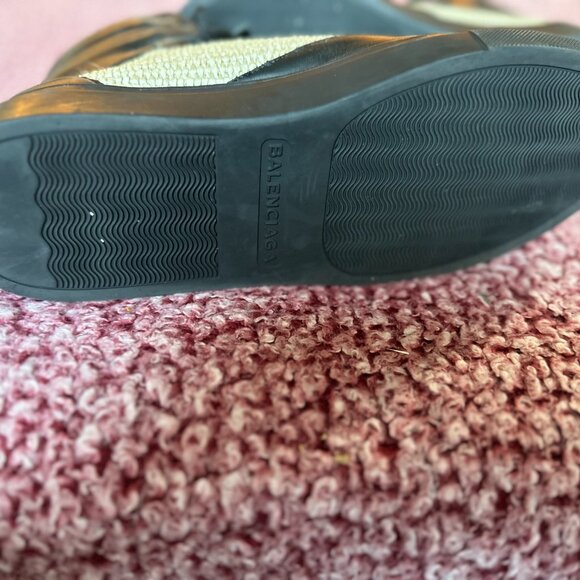 Balenciaga Tess S.Gomma High-Top Sneakers – Leather & Woven Mesh Size 41 - Picture 5 of 7